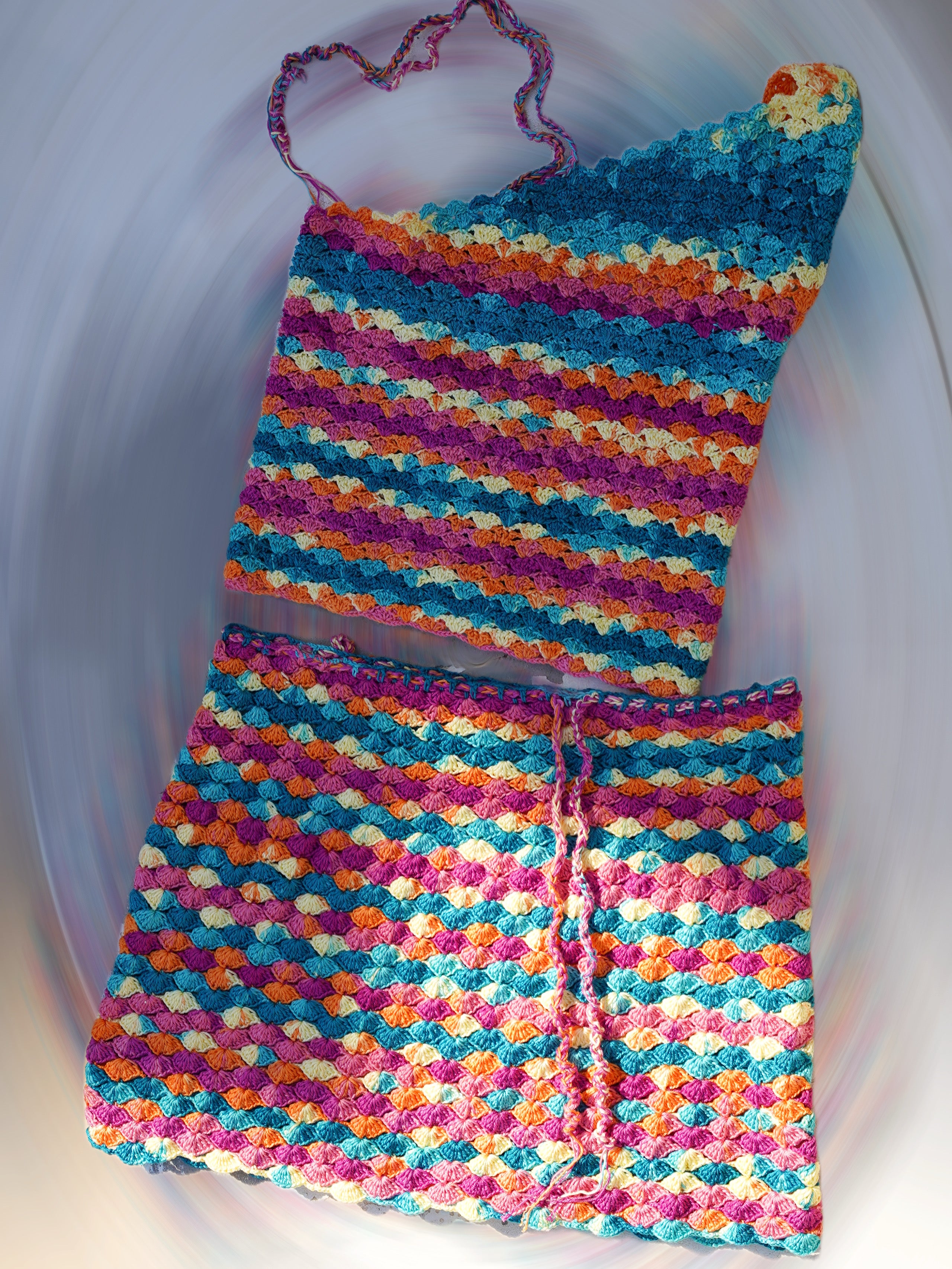 Asmaa Galal Colorful crochet set