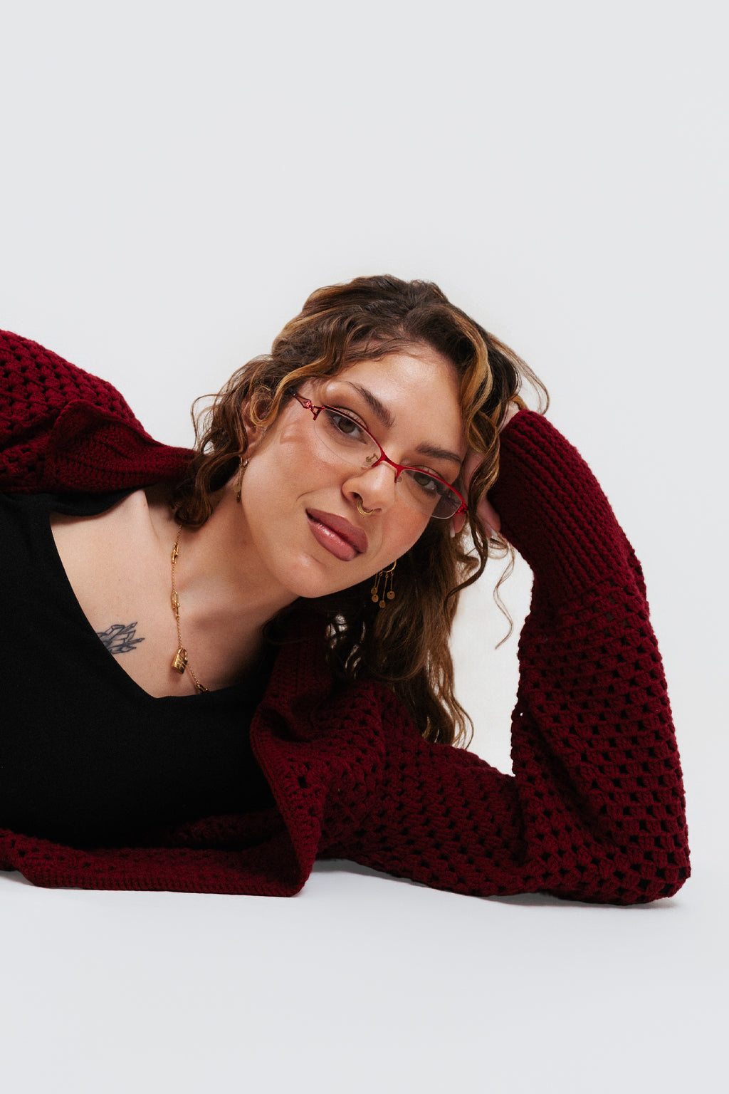 The Burgundy Cardigan