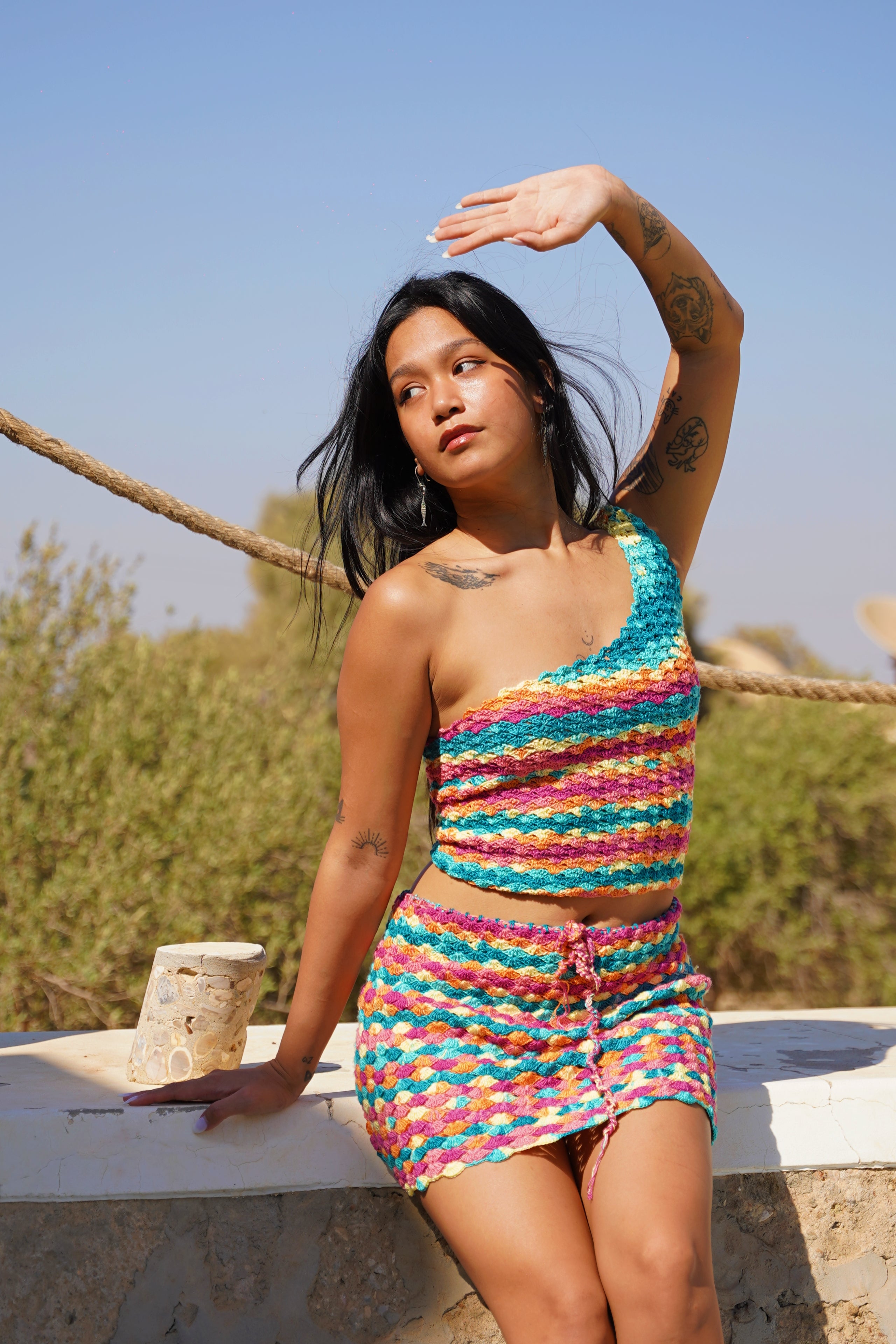 Asmaa Galal Colorful crochet set